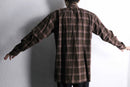 "Pierre Cardin" chocolate brown tartan check shirt