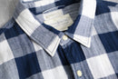 “DENIM ＆ SUPPLY” block check gauze shirt