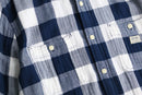 “DENIM ＆ SUPPLY” block check gauze shirt