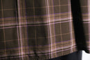 "Pierre Cardin" chocolate brown tartan check shirt