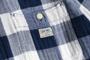 “DENIM ＆ SUPPLY” block check gauze shirt