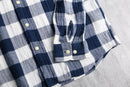 “DENIM ＆ SUPPLY” block check gauze shirt