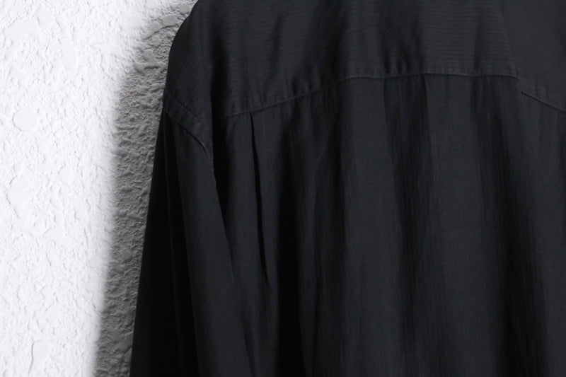 "Christian Dior" black cotton double cuffs L/S shirt