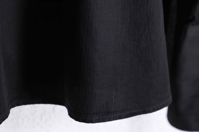 "Christian Dior" black cotton double cuffs L/S shirt