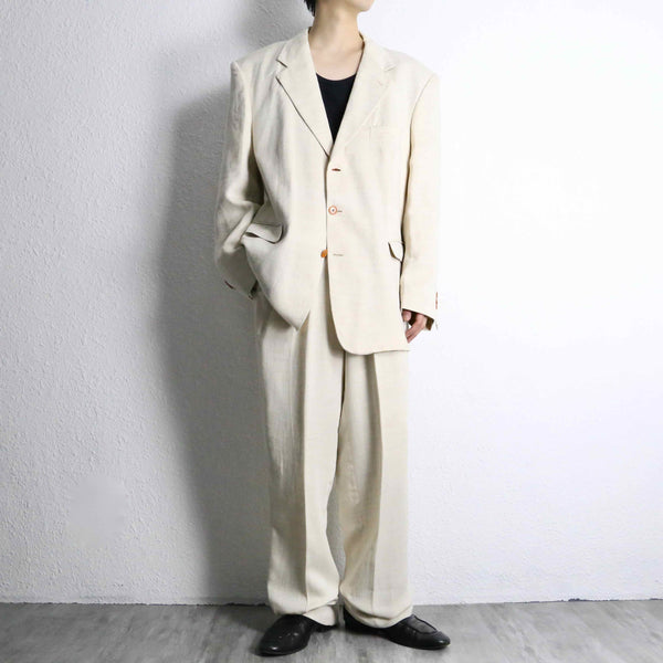 linen rayon single breasted set-up
