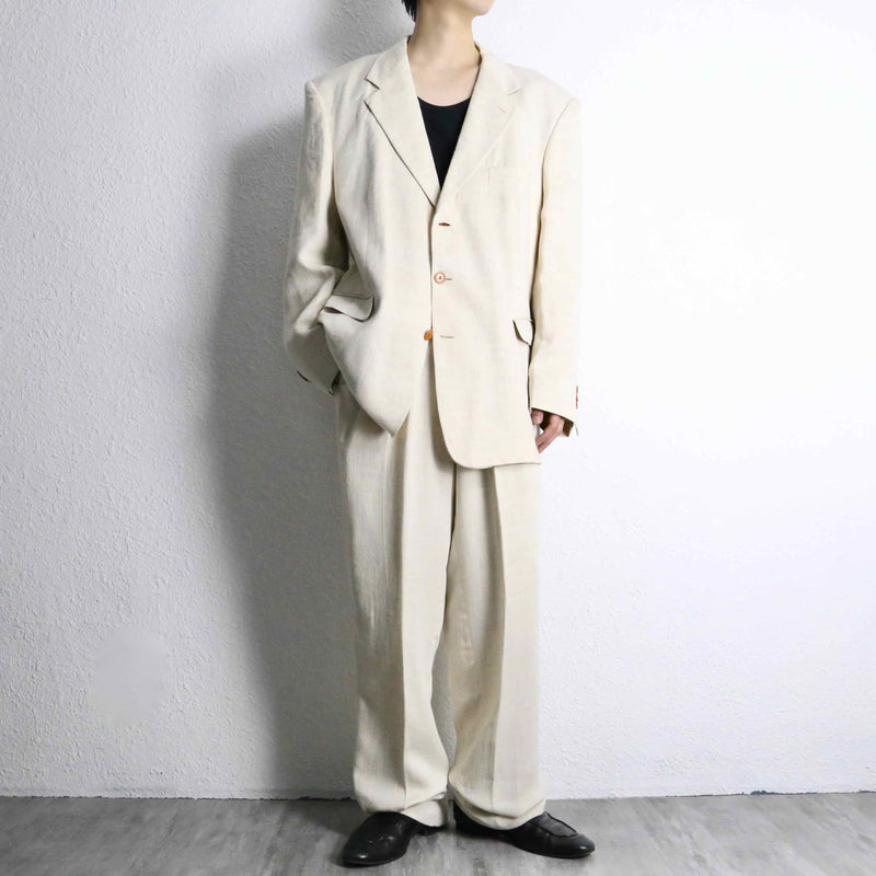 linen rayon single breasted set-up