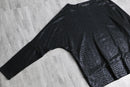 snake pattern black design cut and sewn