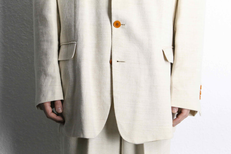 linen rayon single breasted set-up