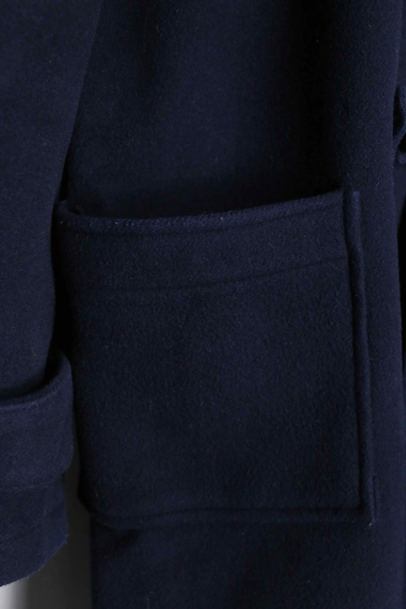 navy wool deformation duffle coat