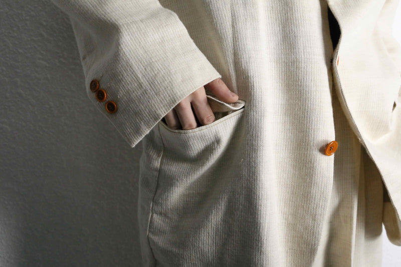 linen rayon single breasted set-up
