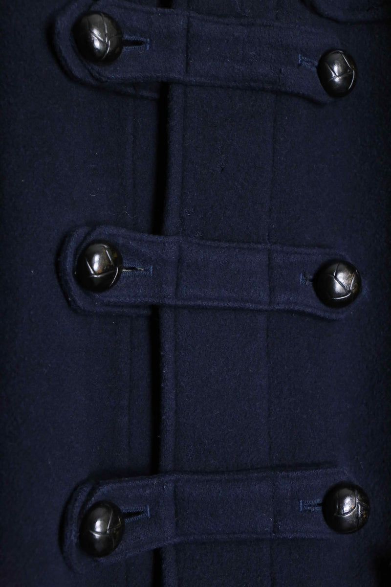 navy wool deformation duffle coat