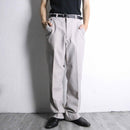 light gray stripe boots cut slacks