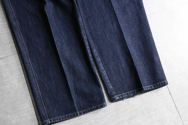 "MARITHE + FRANCOIS GIRBAUD" indigo blue tapered buggy denim