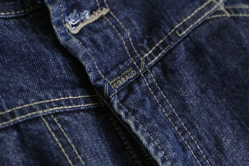 "MARITHE + FRANCOIS GIRBAUD" indigo blue tapered buggy denim