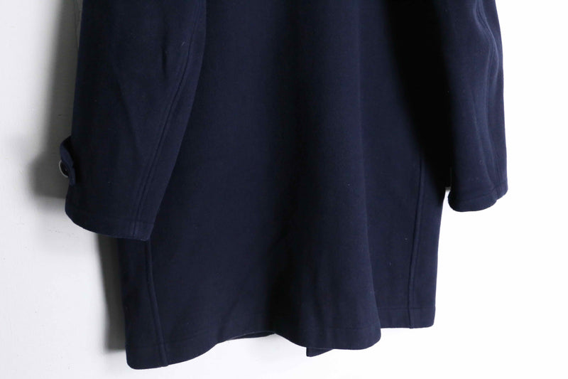 navy wool deformation duffle coat