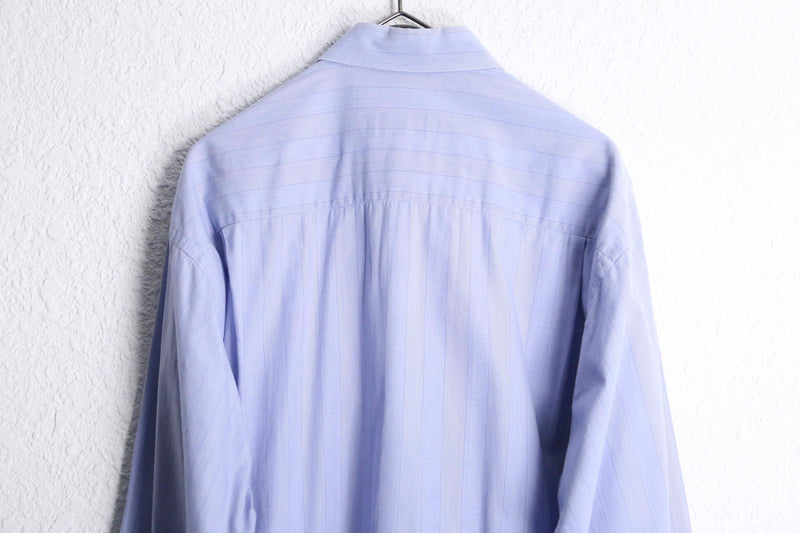 "VALENTINO" light blue stripe cotton L/S shirt