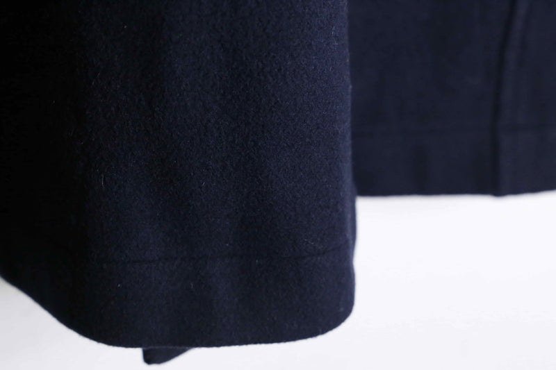 navy wool deformation duffle coat