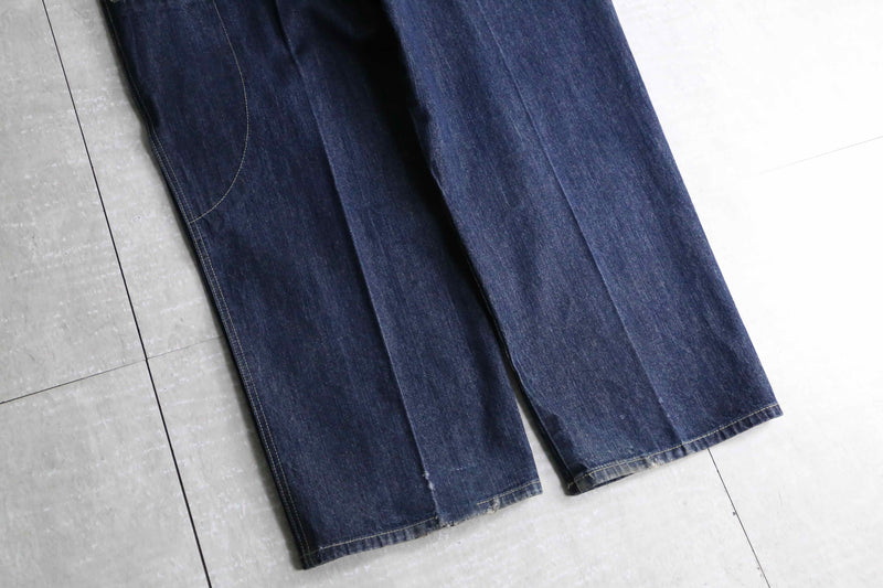 "MARITHE + FRANCOIS GIRBAUD" indigo blue tapered buggy denim