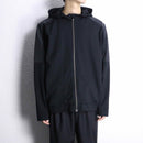 fine gloss black shoulder line hoodie