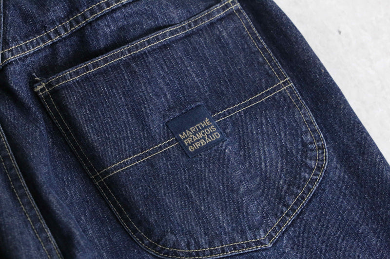 "MARITHE + FRANCOIS GIRBAUD" indigo blue tapered buggy denim