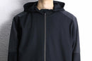 fine gloss black shoulder line hoodie