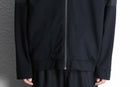 fine gloss black shoulder line hoodie