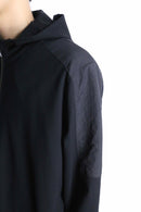 fine gloss black shoulder line hoodie