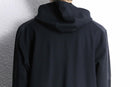fine gloss black shoulder line hoodie