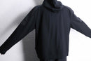 fine gloss black shoulder line hoodie