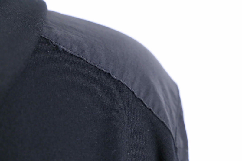 fine gloss black shoulder line hoodie