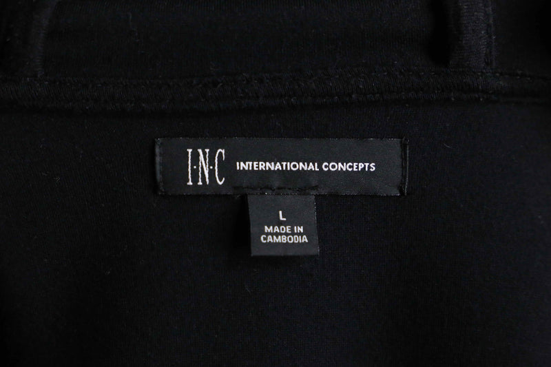 fine gloss black shoulder line hoodie