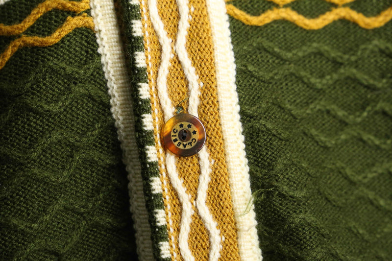 moss green acryl 3D cardigan