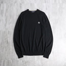 "FRED PERRY" black crew knit