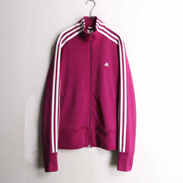 "adidas"shocking pink color track jacket