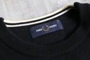 "FRED PERRY" black crew knit