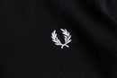 "FRED PERRY" black crew knit