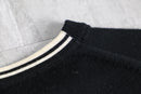 "FRED PERRY" black crew knit