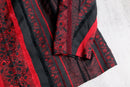 crimson gothic pattern zip jacket