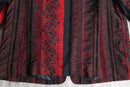 crimson gothic pattern zip jacket