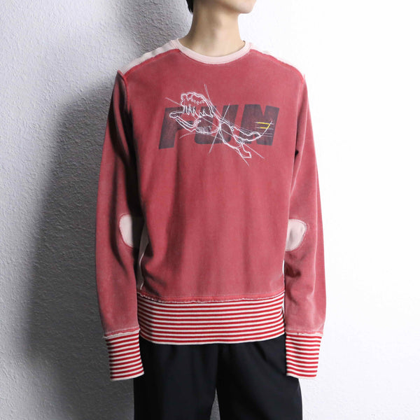 “DIESEL” fade pink cotton sweat