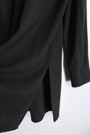 ”CHICO’S” black middle length poly twill shirts