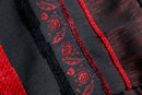 crimson gothic pattern zip jacket
