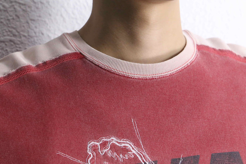 “DIESEL” fade pink cotton sweat