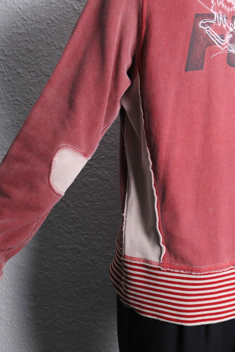 “DIESEL” fade pink cotton sweat