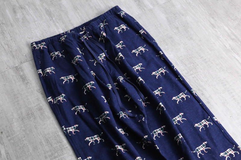 2000s L.L.Bean dog pattern pajamas pants