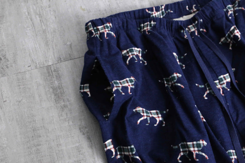 2000s L.L.Bean dog pattern pajamas pants