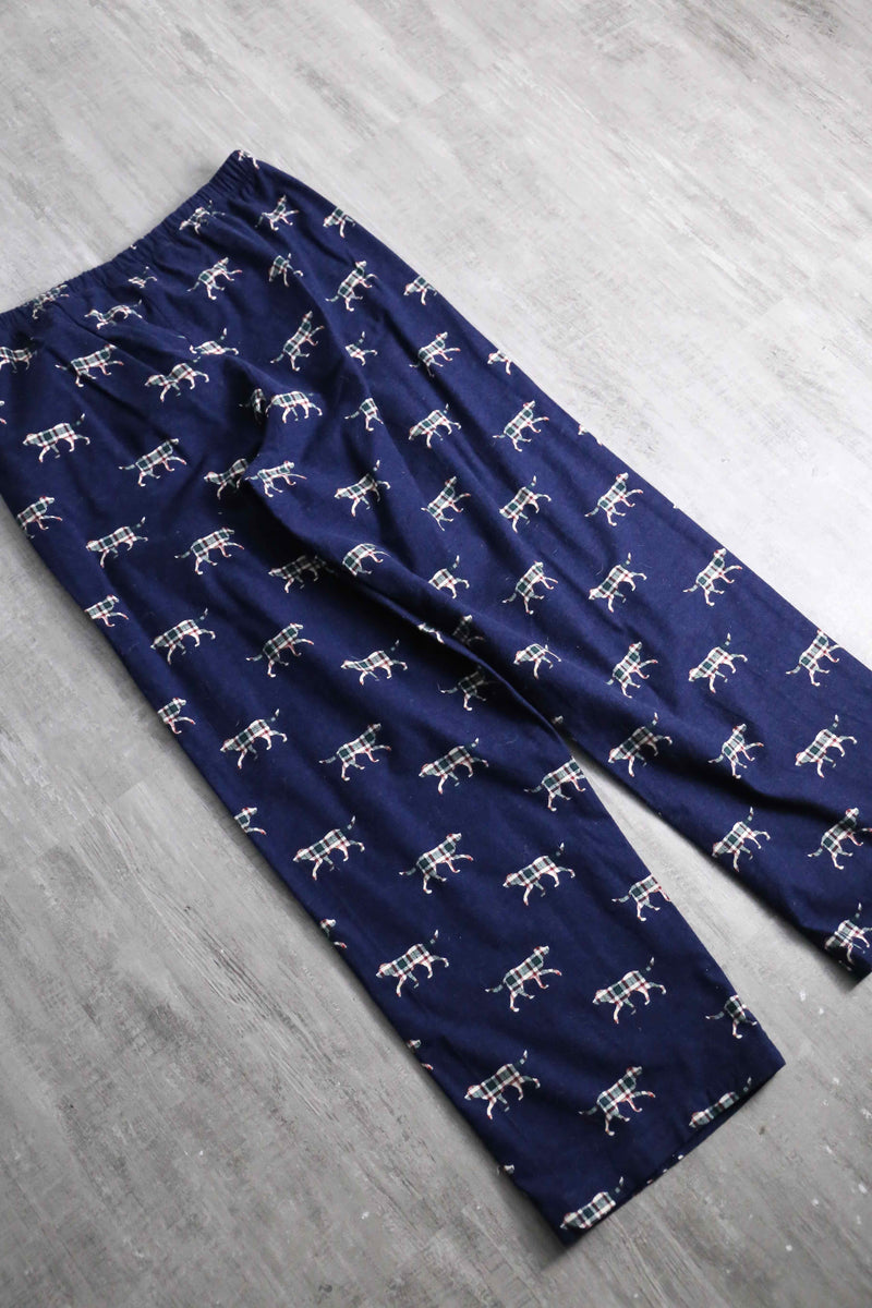 2000s L.L.Bean dog pattern pajamas pants