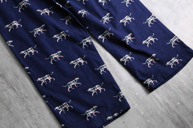 2000s L.L.Bean dog pattern pajamas pants