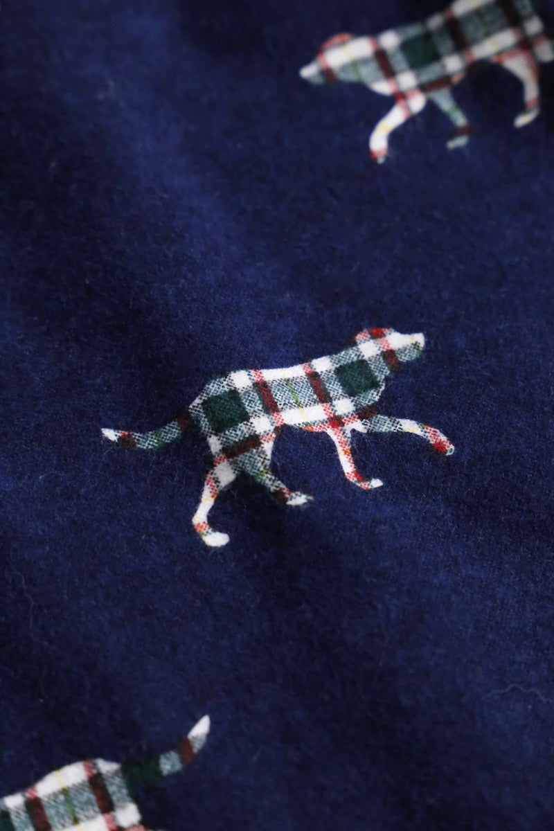 2000s L.L.Bean dog pattern pajamas pants