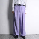 light purple color glen check 2tuck tapered slacks